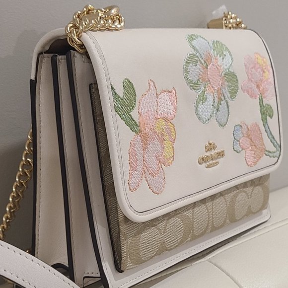 NWT Coach Klare crossbody | shoulder bag| Embroidery  signature canevas - Picture 4 of 12